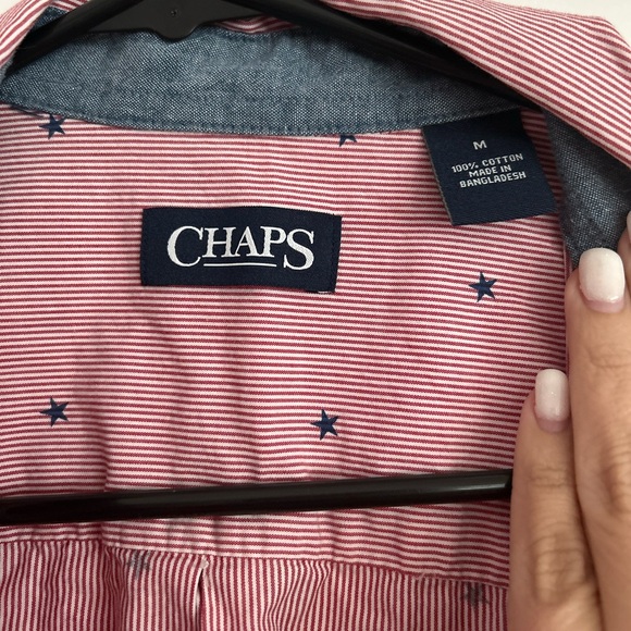 Chaos button up stars and stripe polo - Picture 2 of 2